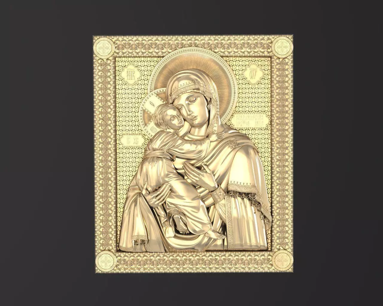 Russian icon 3D print model_0