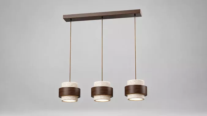 Modern Triple Pendant Ceiling Lamp 3D Model