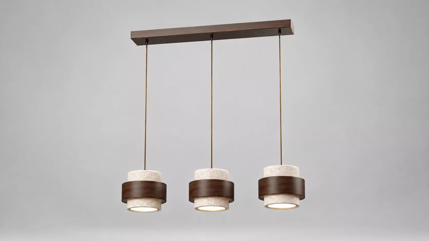 Modern Triple Pendant Ceiling Lamp 3D Model 3D model