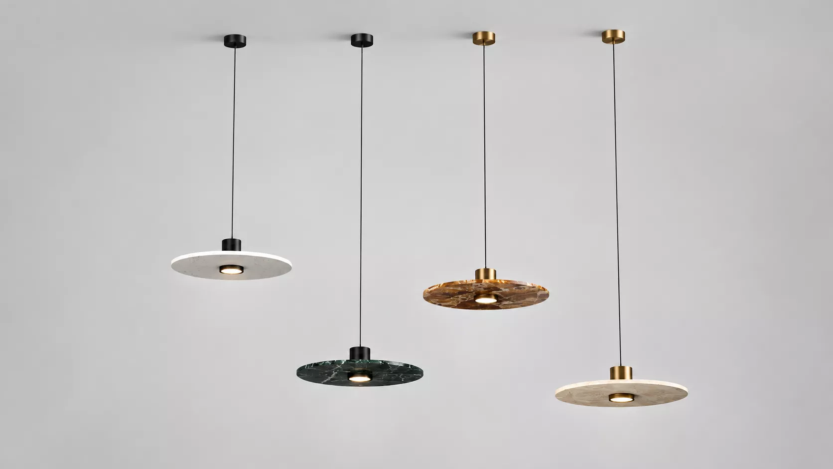 Modern Minimal Pendant Light Collection 3D Model 3D model