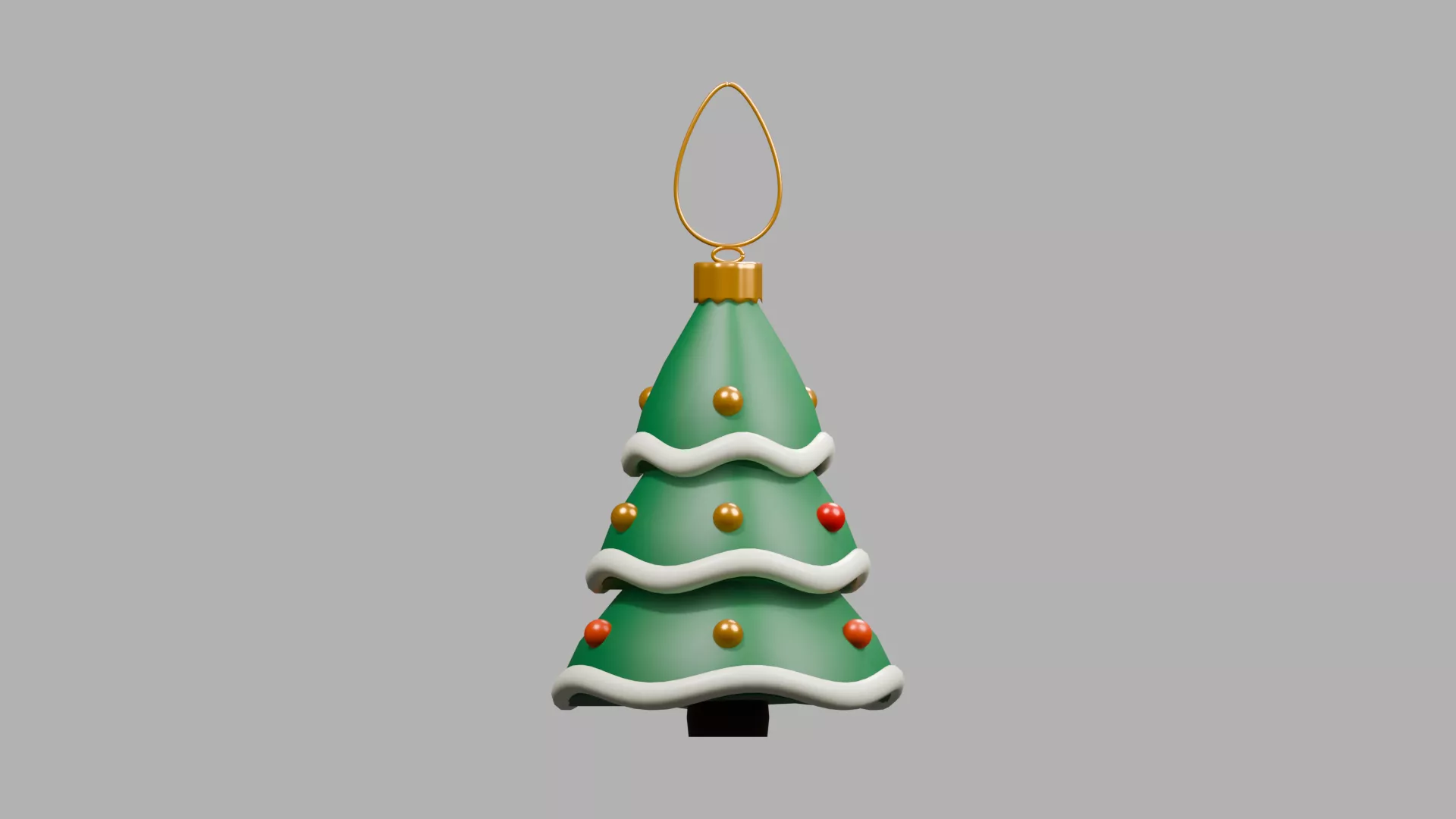 Christmas Tree Hanging Ornament Low-poly 3D model