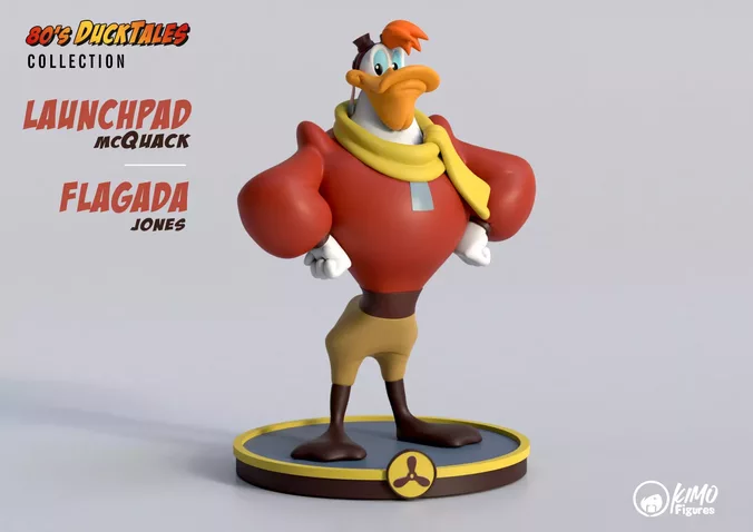 Launchpad McQuack  Flagada Jones 3D Printable Figure