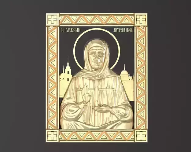 Russian icon Holy Matrona 048