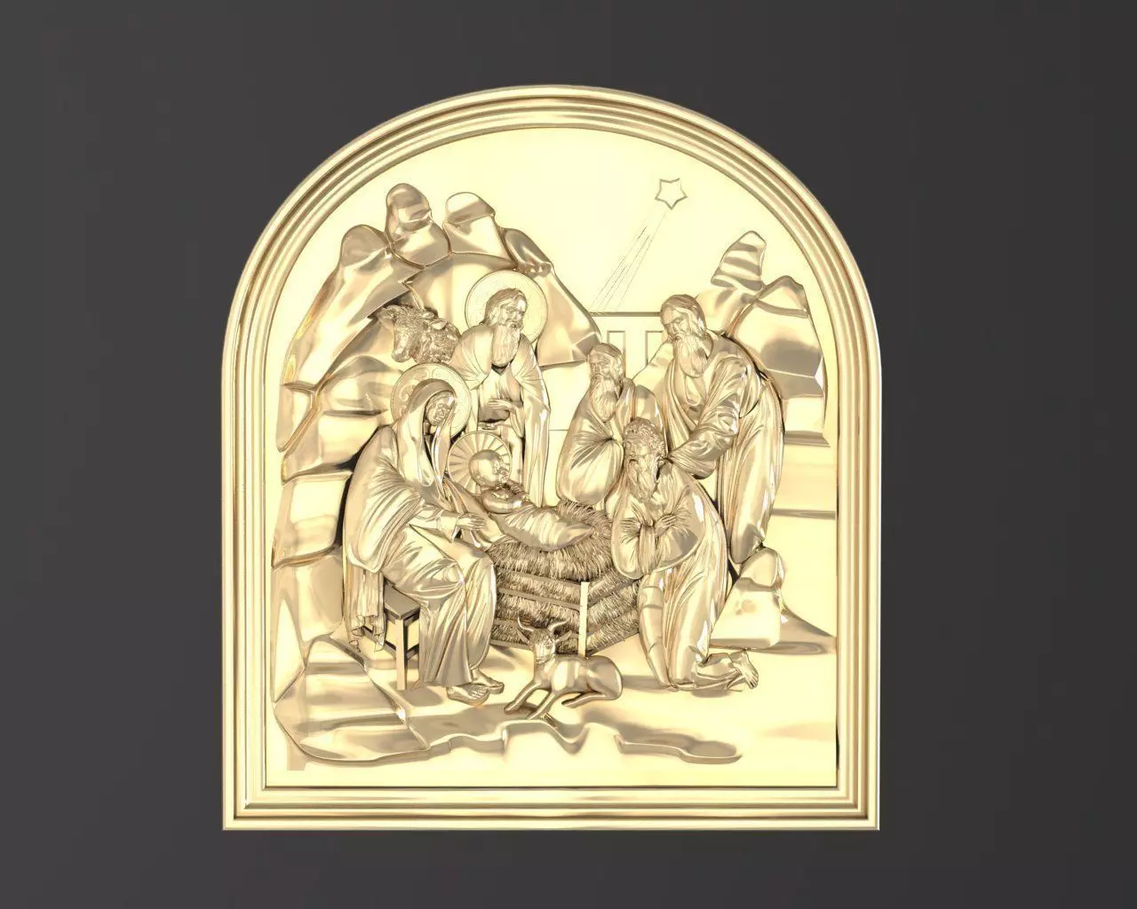 Icon The birth of Christ 049 3D print model_0