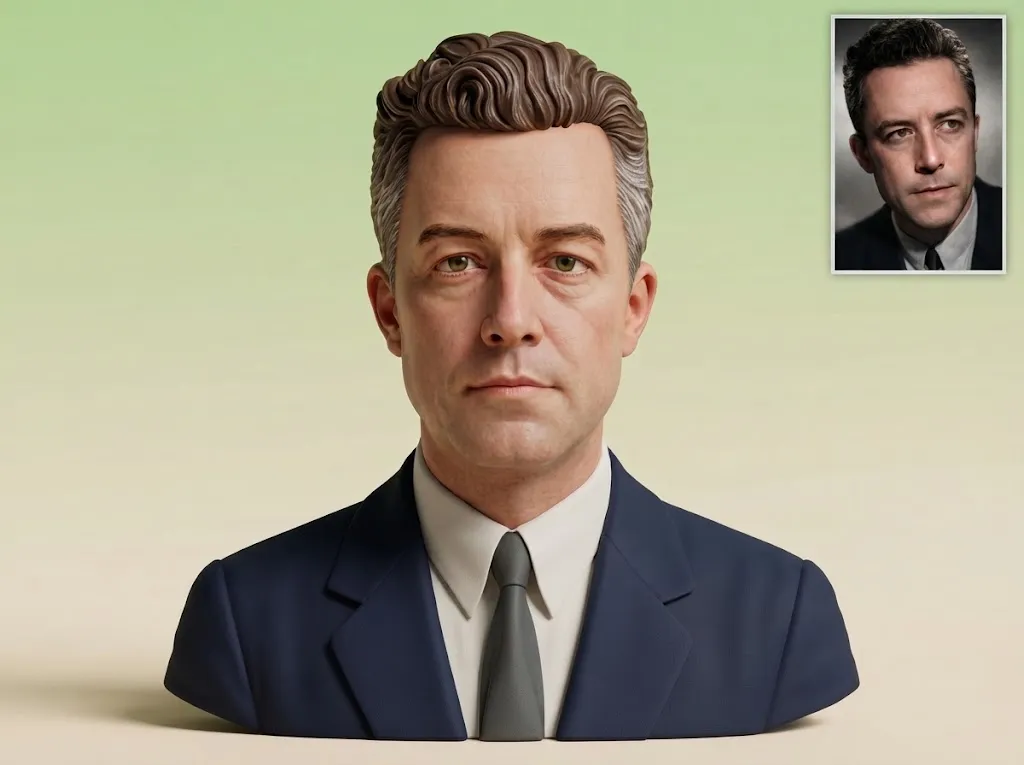 Albert Camus 3D Printable Bust 3D print model