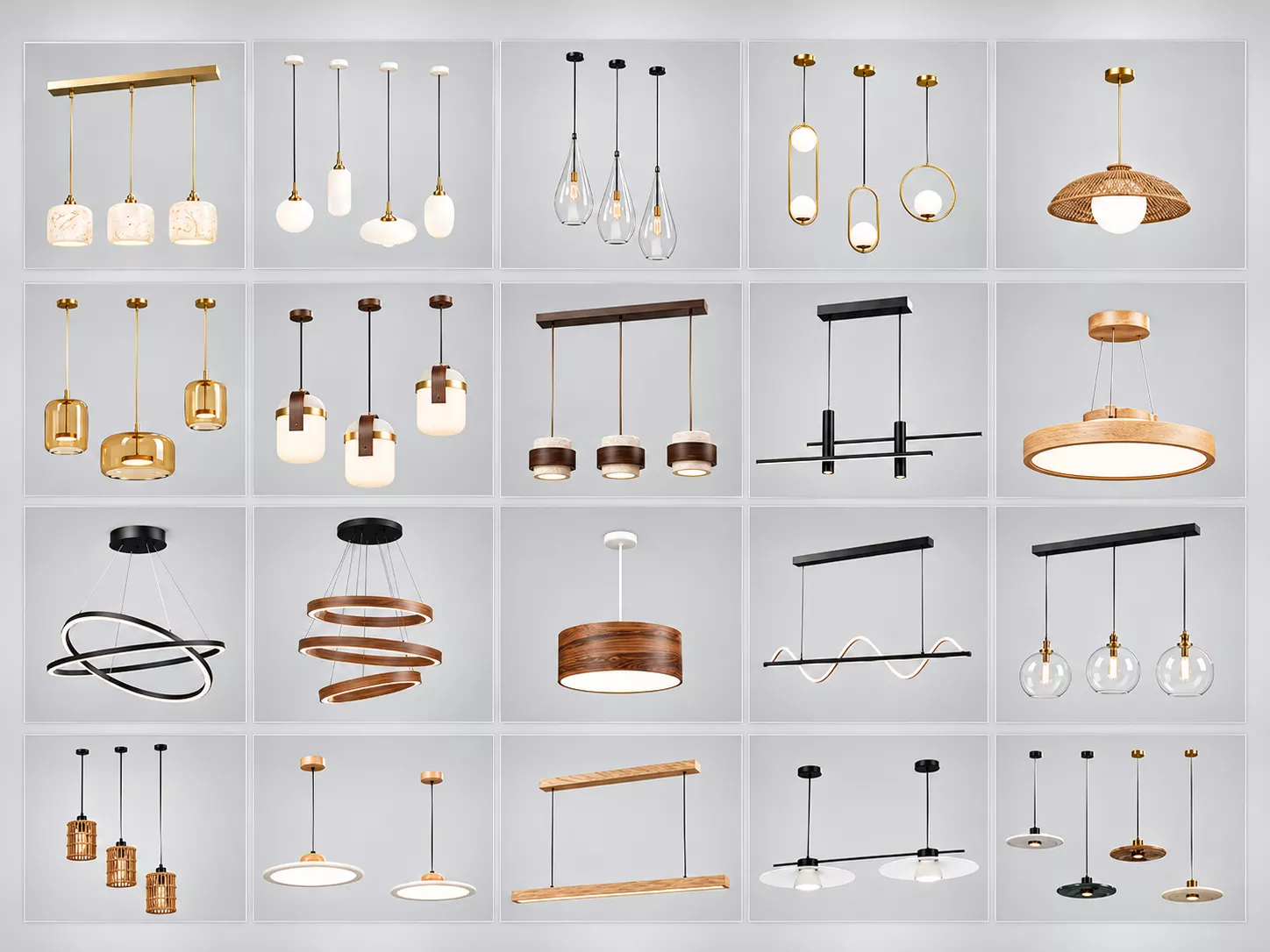 20 Modern Pendant Ceiling Lamps Mega Pack