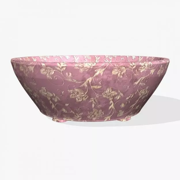 Fancy Bonsai Pot Low-poly 3D model_0