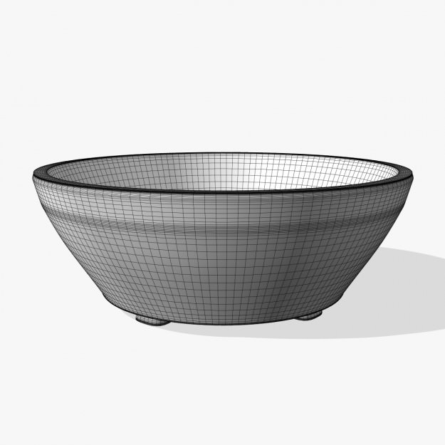 Fancy Bonsai Pot Low-poly 3D model_4