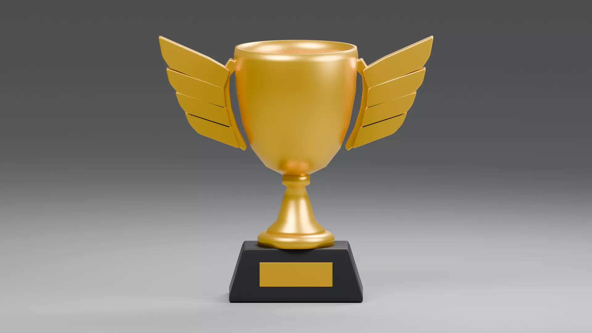 Winged Gold Prize Cup Low-poly 3D model
