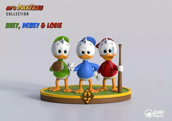 Huey Dewey and Louie 3D Printable Figures