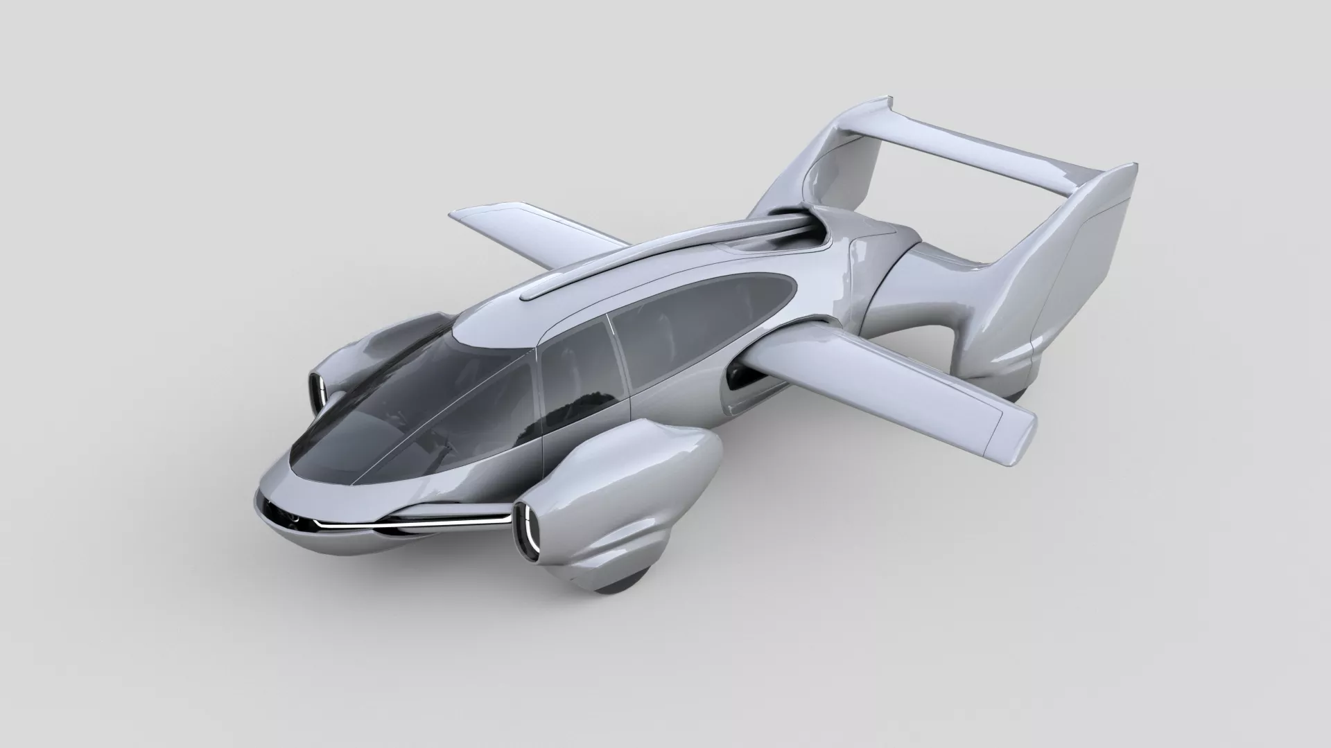 Futuristic Luxury Air Transport Vehicle Low-poly 3D model