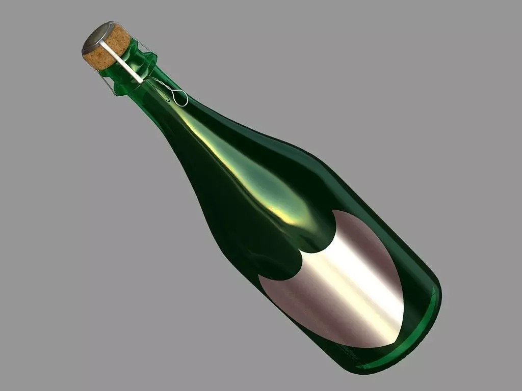 Champanger Bottle 3D model_0