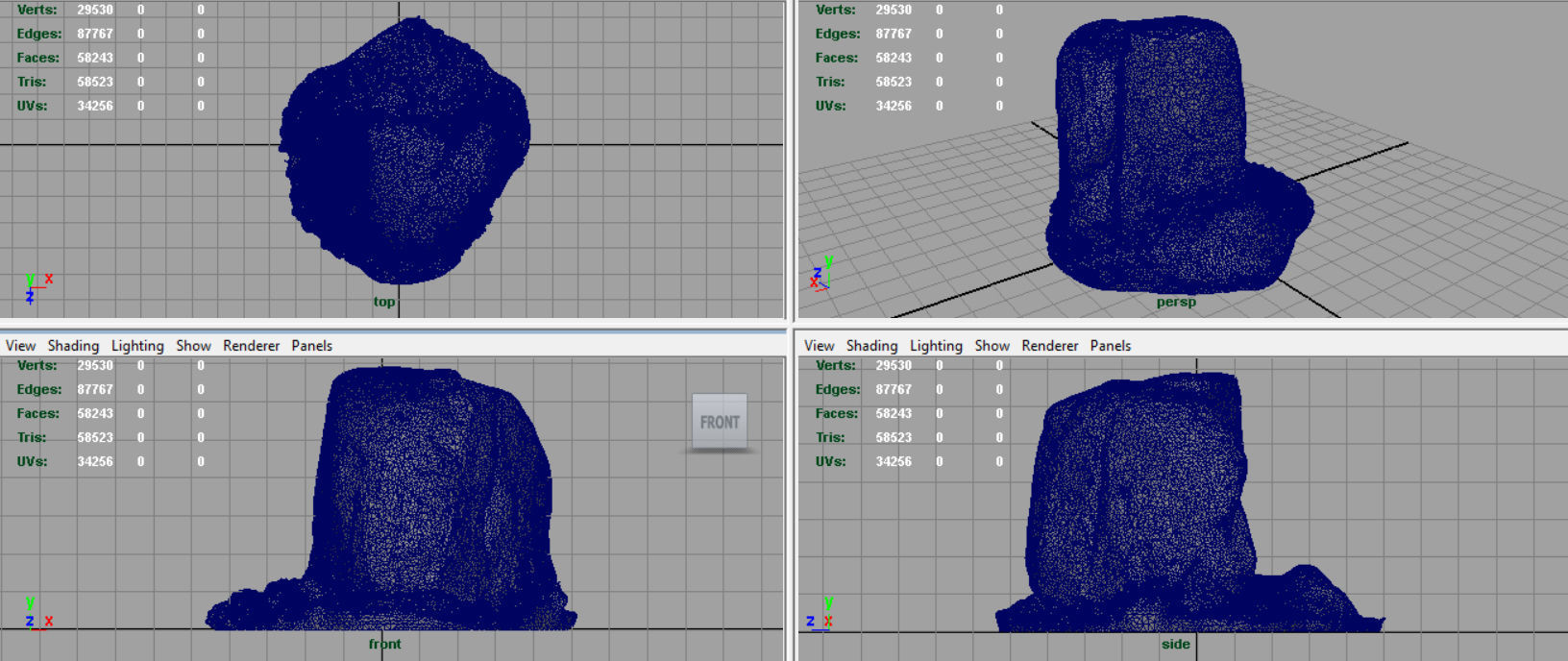 Rock 19 Low-poly 3D model_10