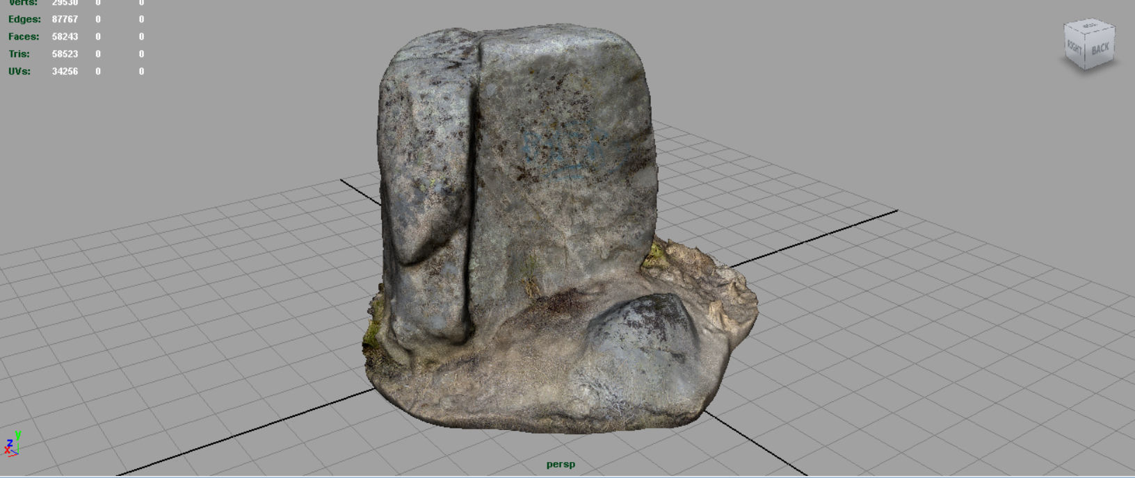 Rock 19 Low-poly 3D model_4