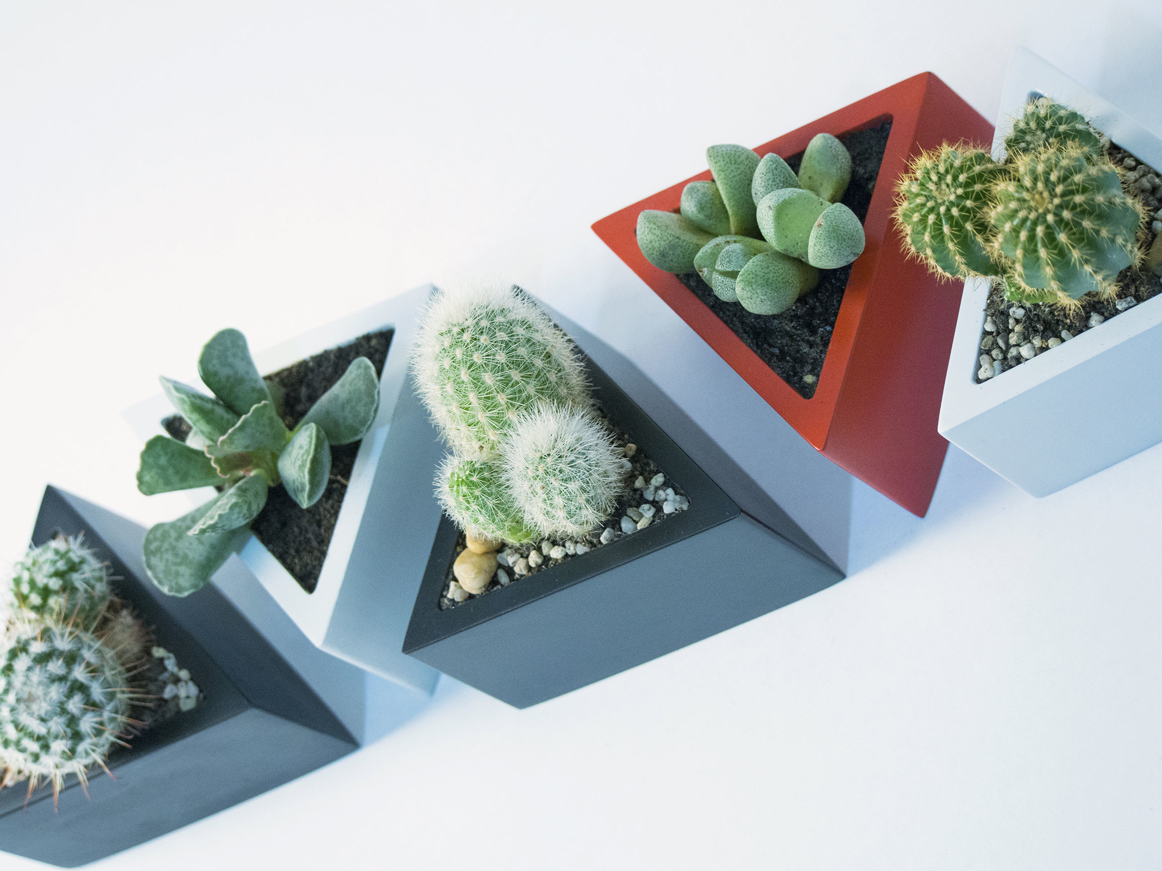 Prisma planter 3D print model_3