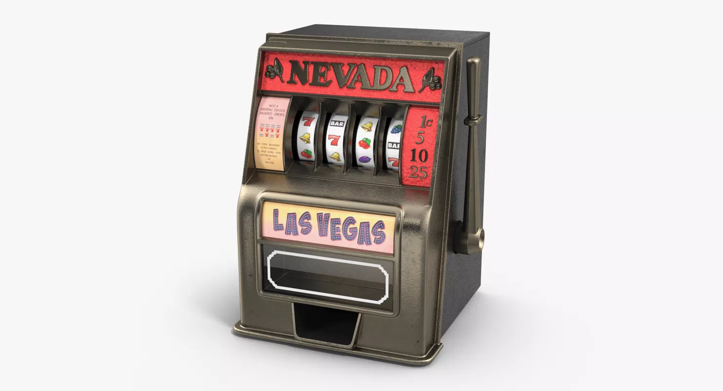 Vintage Slot Machine 3D model