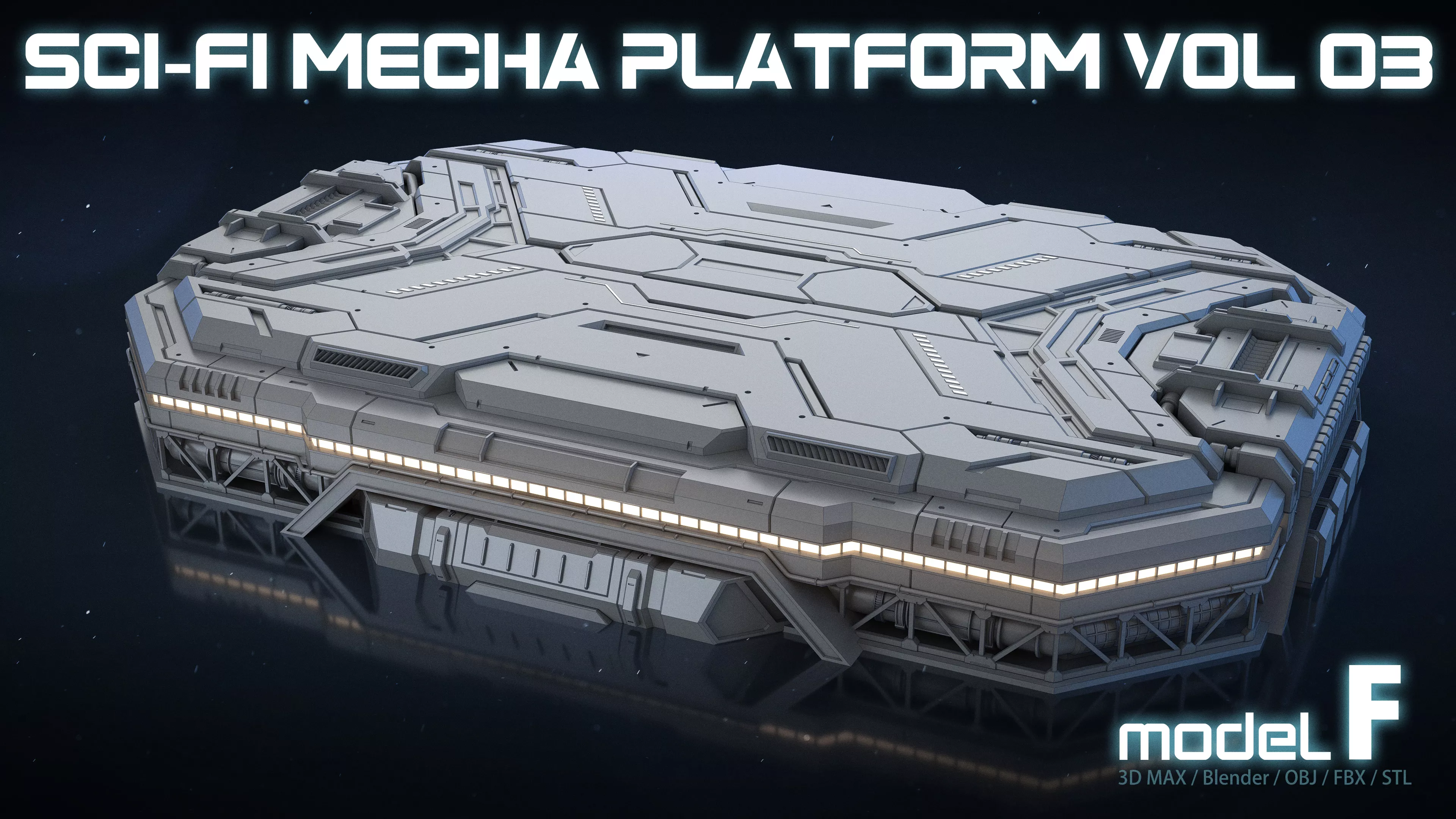 Sci-Fi Mecha Platform Vol 3 Model-F 3D print model