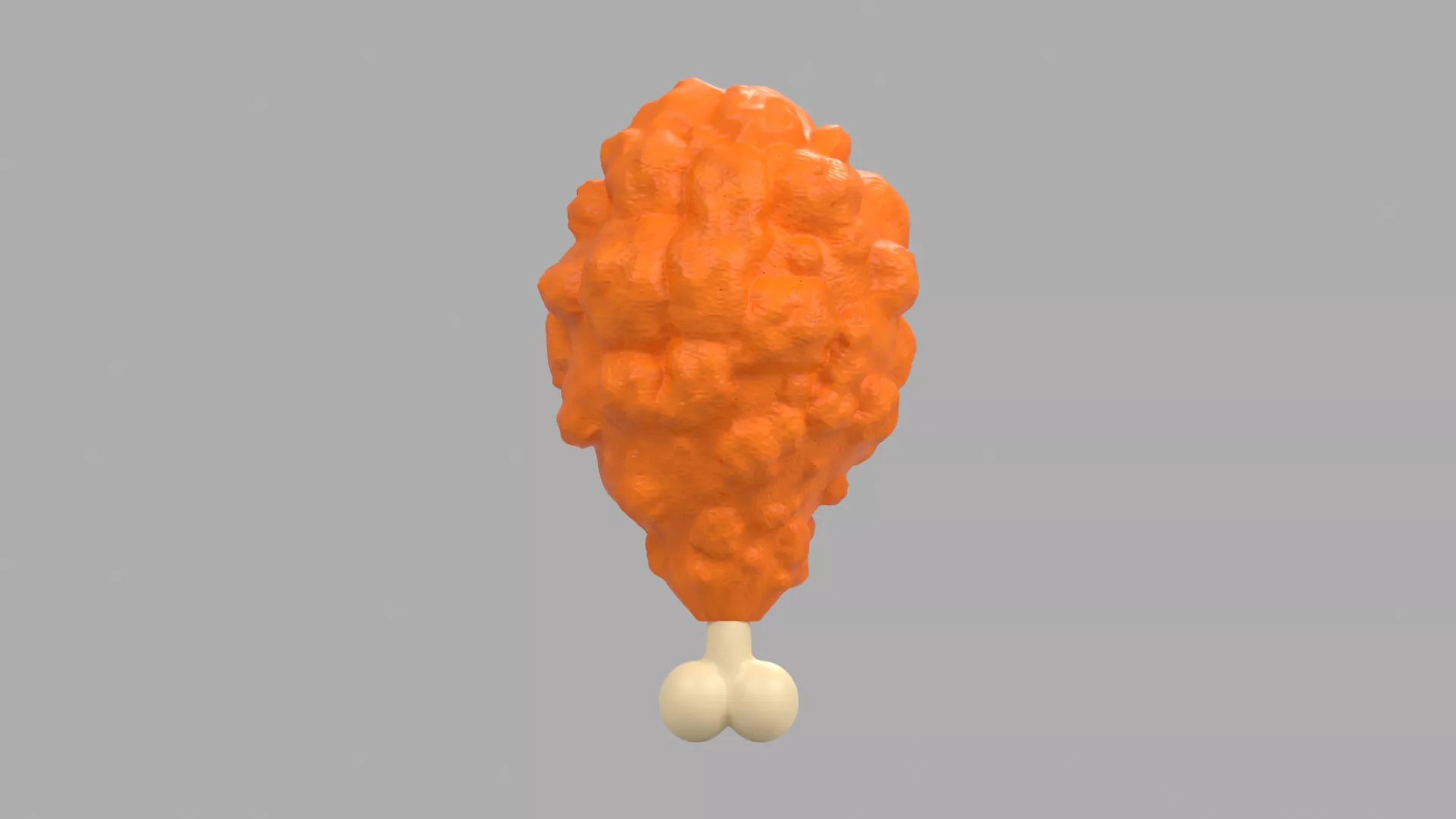 Crispy Breaded Fried Chicken Leg Low-poly 3D model