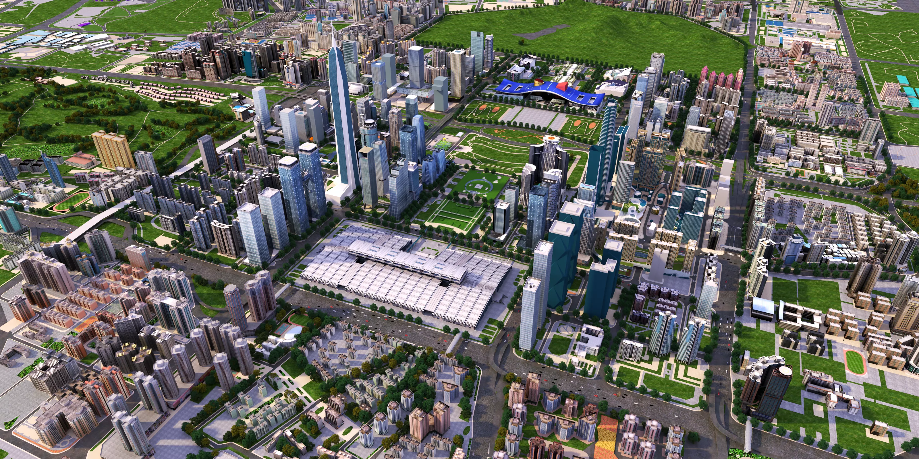 Shenzhen City Low-poly 3D model
