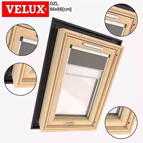 VELUX roof window GZL 3D model VELUX roof window GZL 3D model