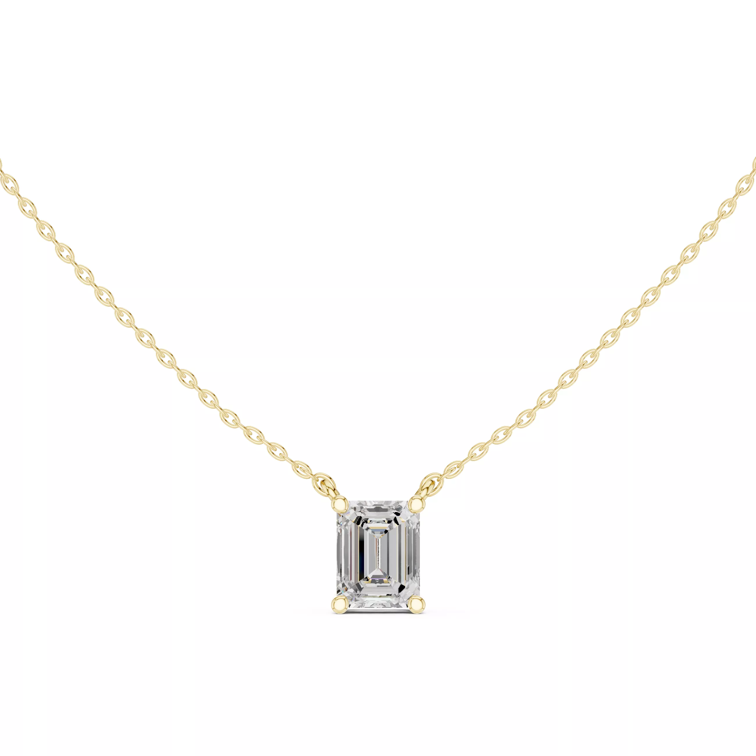 Emerald Halo Solitaire Pendant 3D print model