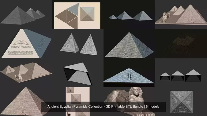 Ancient Egyptian Pyramids Collection - 3D Printable STL Bundle
