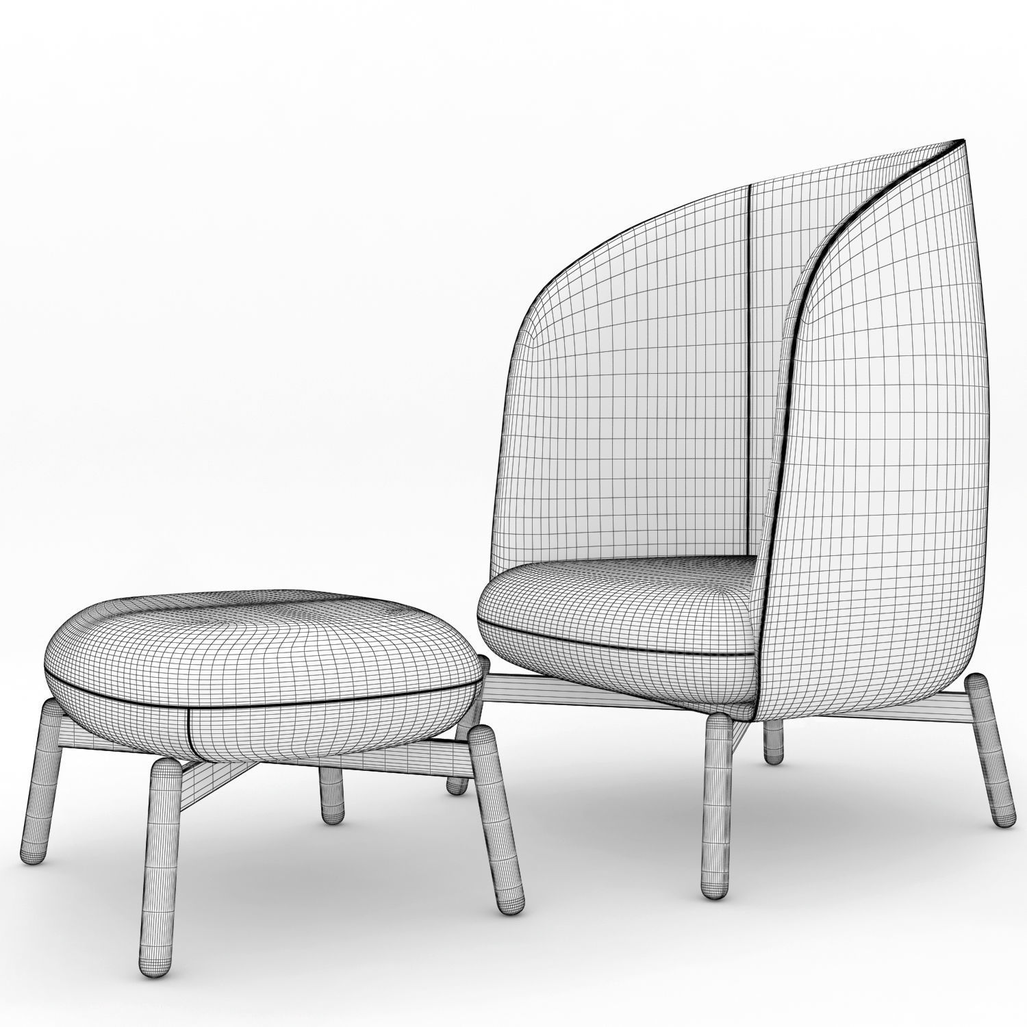 Ease Nest chair by Plus Halle 3D model_2