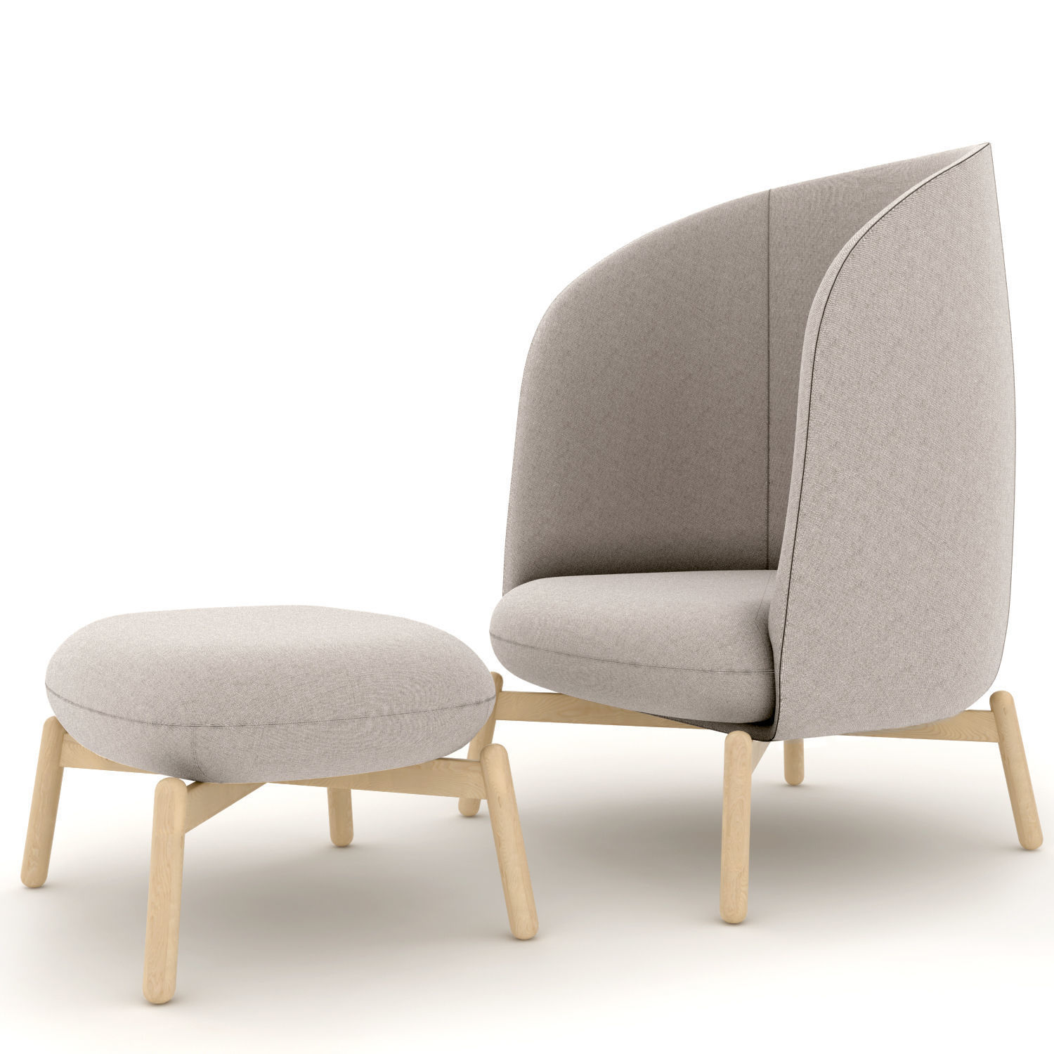 Ease Nest chair by Plus Halle 3D model_1