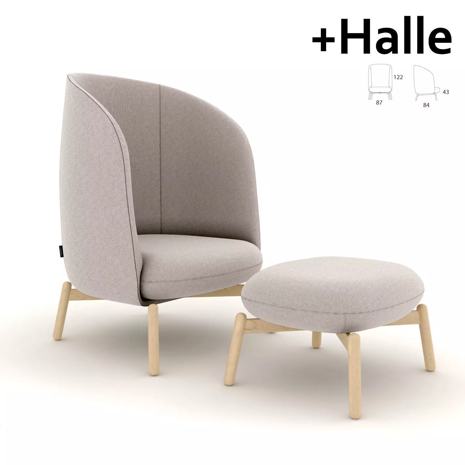 Ease Nest chair by Plus Halle 3D model_0