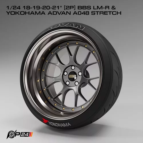 1-24th 18-19-20-21 inches 2P BBS LM-R and Yokohama Advan A048 Stretch