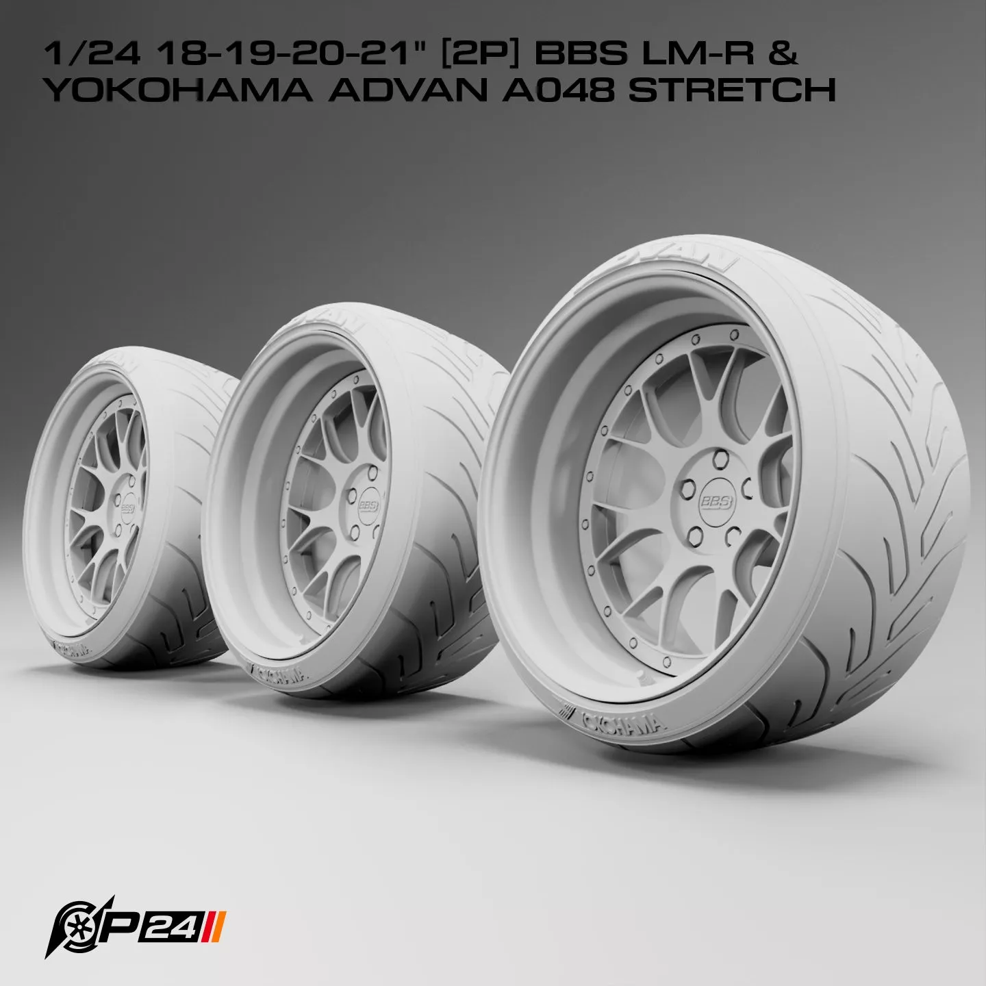 1-24th 18-19-20-21 inches 2P BBS LM-R and Yokohama Advan A048