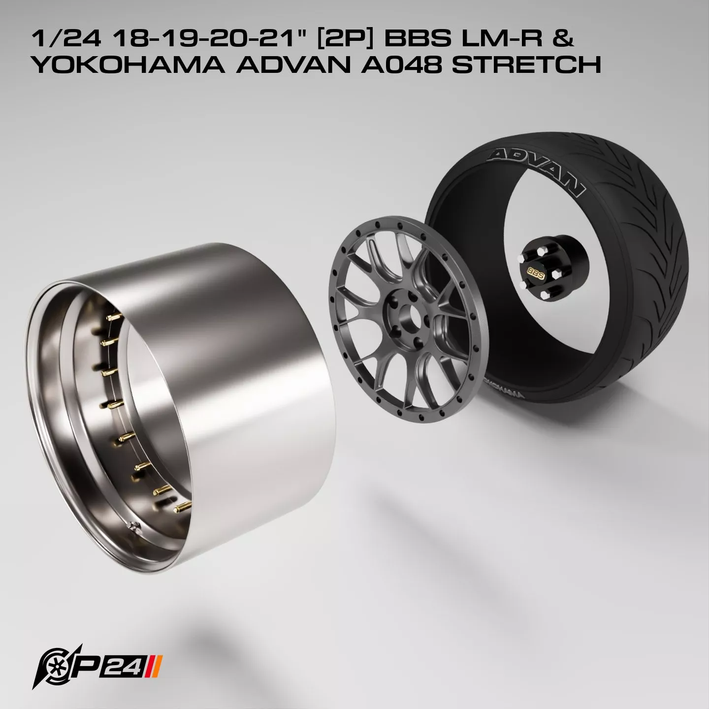 1-24th 18-19-20-21 inches 2P BBS LM-R and Yokohama Advan A048