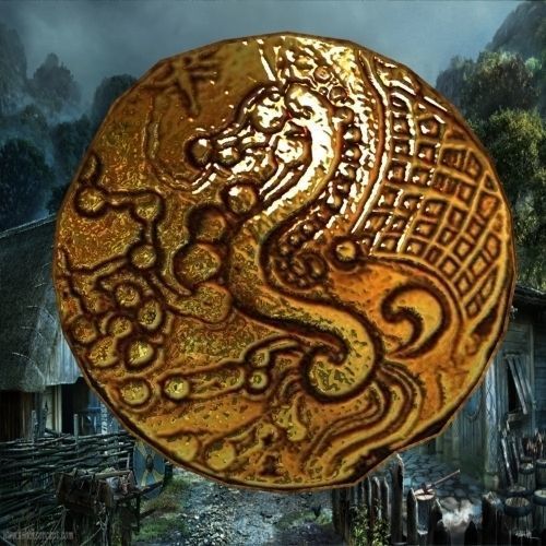 Celtic coin Low-poly 3D model_1