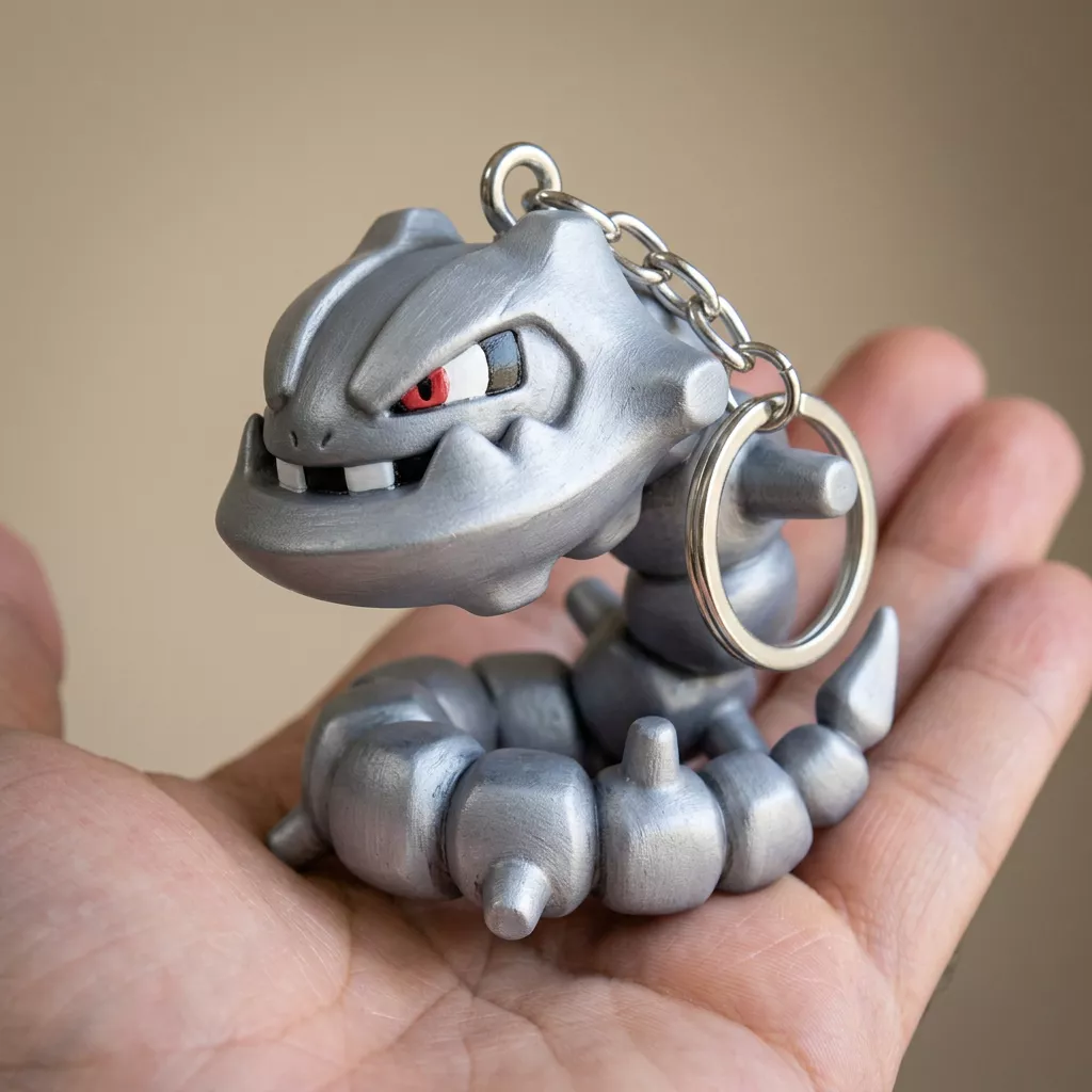 Steelix Chibi Pokemon Keychain 3D Printable STL Model 3D print model