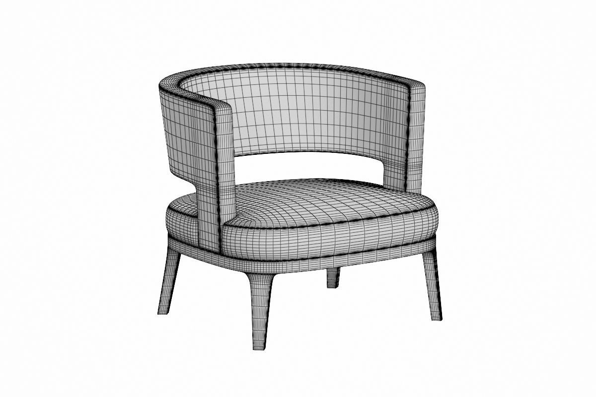 Flexform Astrid Armchair 3D model_5