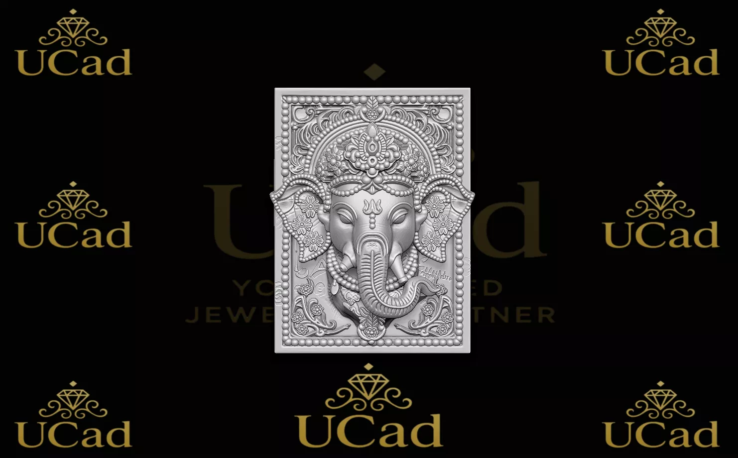 Ganesha Rectangular Frame 3D print model