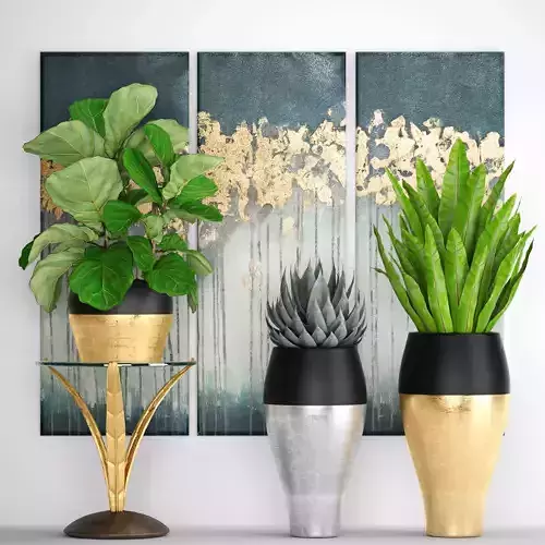 collection luxury plants 3D model