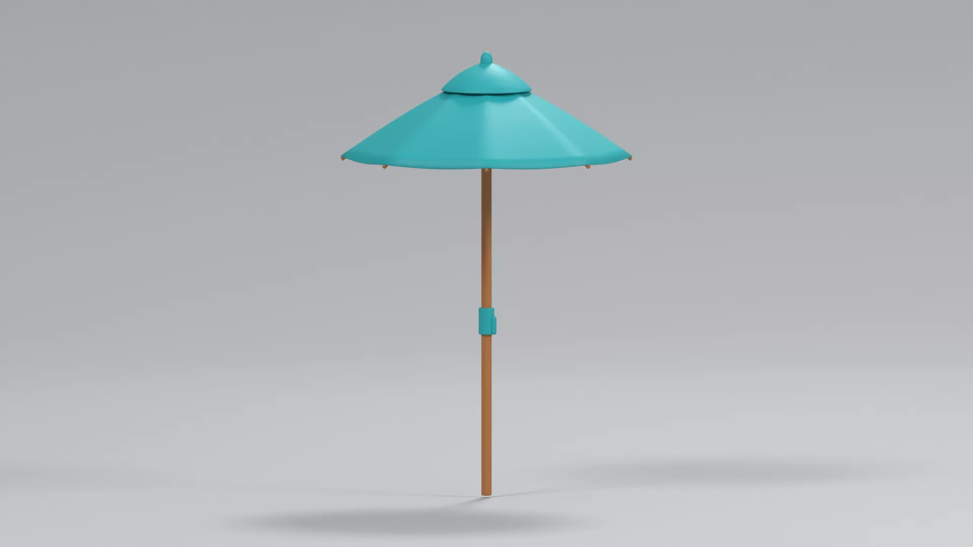 Turquoise Two Tier Sunshade Low-poly 3D model