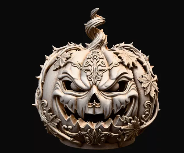 Ornate Halloween Jack O Lantern 3D Print Model