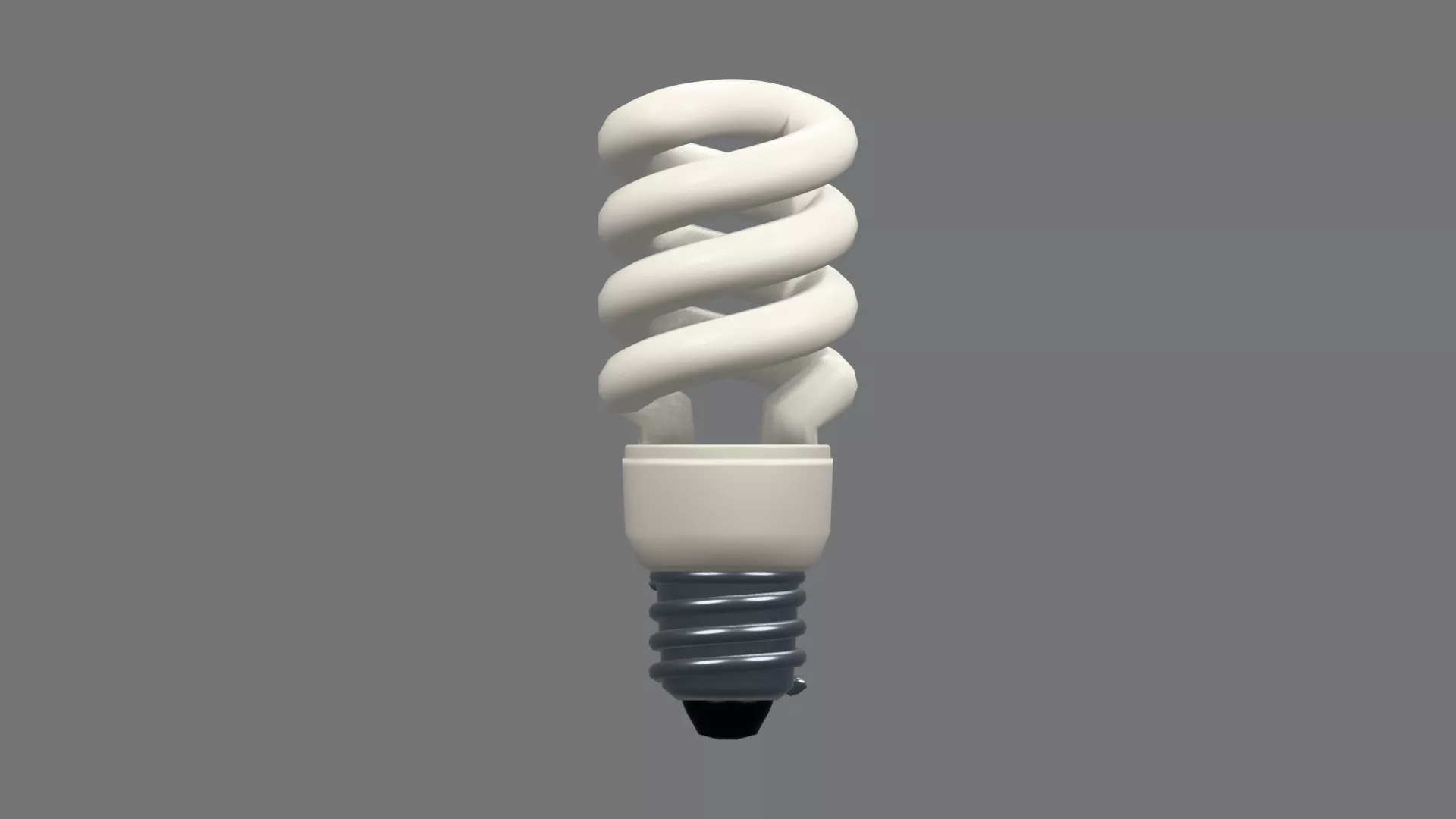 Spiral Compact Fluorescent Light Bulb Low-poly 3D model