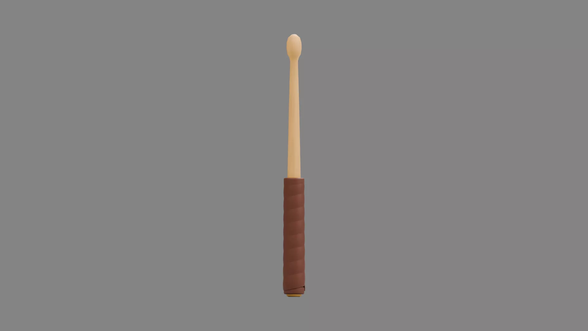 Natural Drumstick with Brown Grip Low-poly 3D model