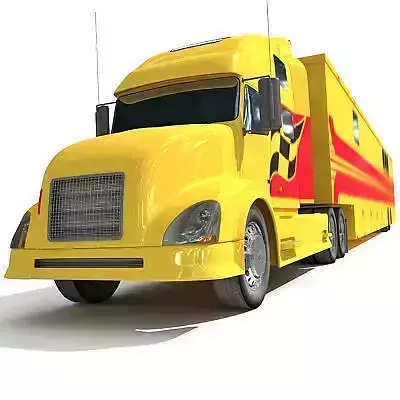 Yellow Race Car Transporter
