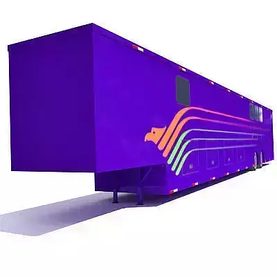 Blue Race Car Trailer 04