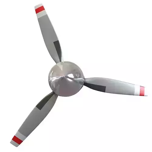 Red Stripe Propeller Blade 3D model