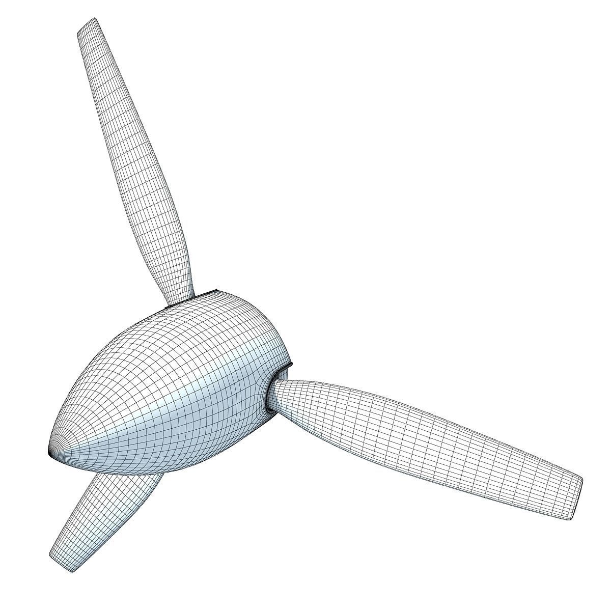 Red Stripe Propeller Blade 3D model_6