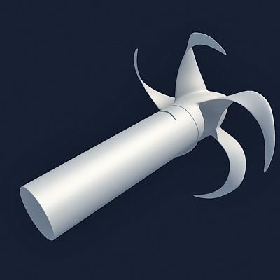 Watercraft Propeller  3D model_4