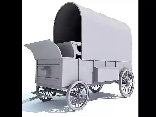 Old West Carriage 3D model