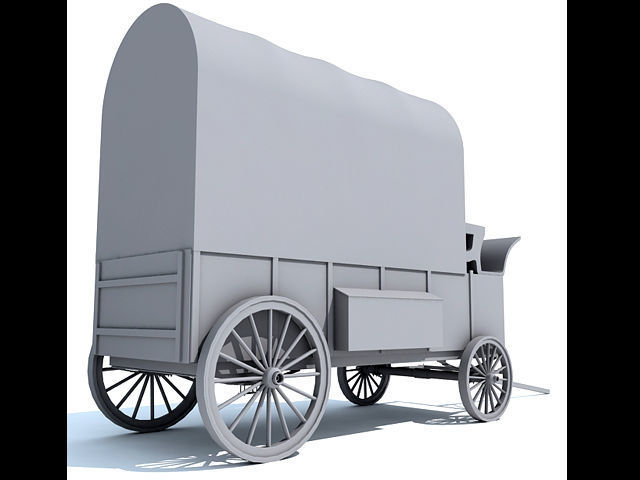 Old West Carriage 3D model_1