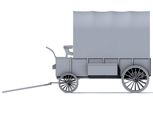 Old West Carriage 3D model_3