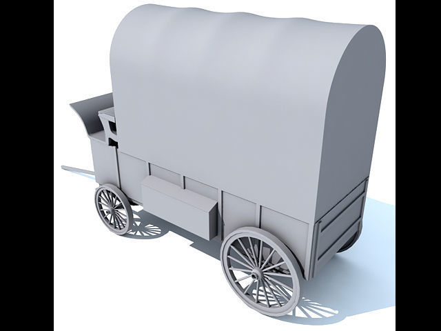 Old West Carriage 3D model_4
